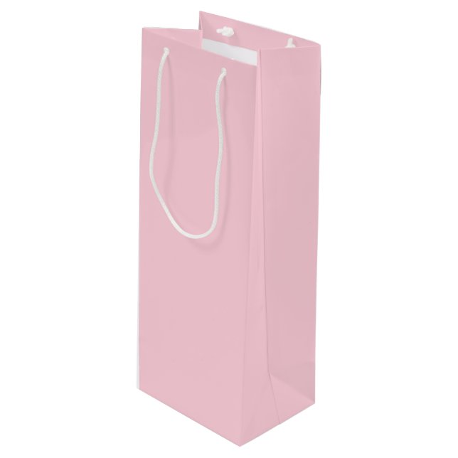 Sacola Para Vinho Cor Rosa Milenar Sólida (Frente inclinada)