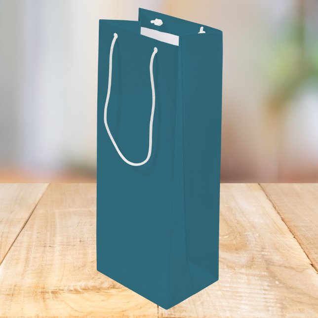 Sacola Para Vinho Cor Sólida Azul Teal (Criador carregado)