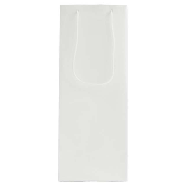 Sacola Para Vinho Cor Sólida Branco Feriado (Frente)