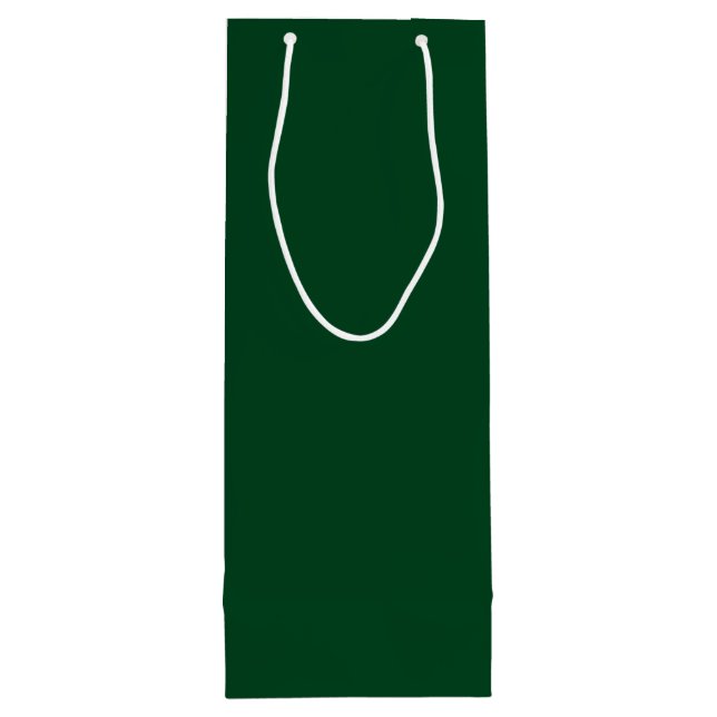 Sacola Para Vinho Cor Sólida Verde (Verso)