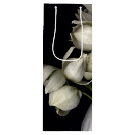 Sacola Para Vinho "Coração branco em preto"