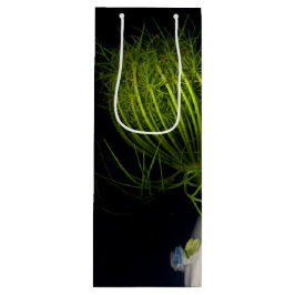 Sacola Para Vinho "Coração verde em preto"