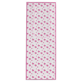 Sacola Para Vinho Corações rosas e bonitos padrões românticos