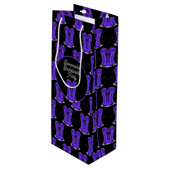 Sacola Para Vinho Corset Roxo Sedutor (Frente inclinada)