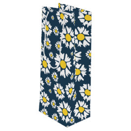 Sacola Para Vinho Daisy Pattern, Floral Pattern, White Daisies