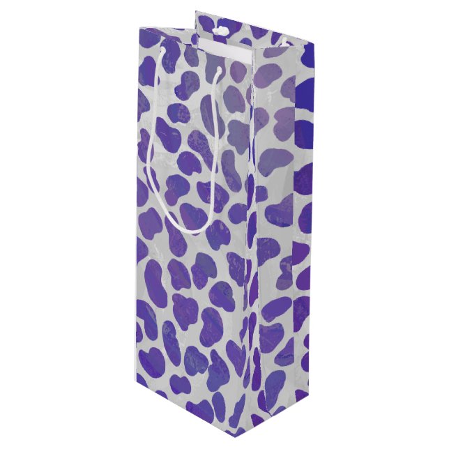 Sacola Para Vinho Dalmaciano Roxo e Impressão branco (Frente inclinada)