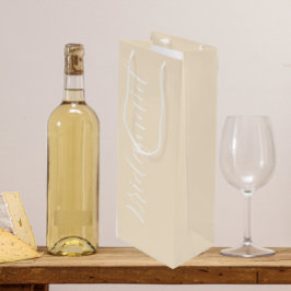 Sacola Para Vinho Dama de Honra Cor Champanhe Estilo Rascunho Casame