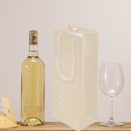 Sacola Para Vinho Dama de Honra de Letra Estilizada Cor de Champanhe