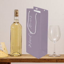 Sacola Para Vinho Dama de Honra em Letra Estilizada Rosa