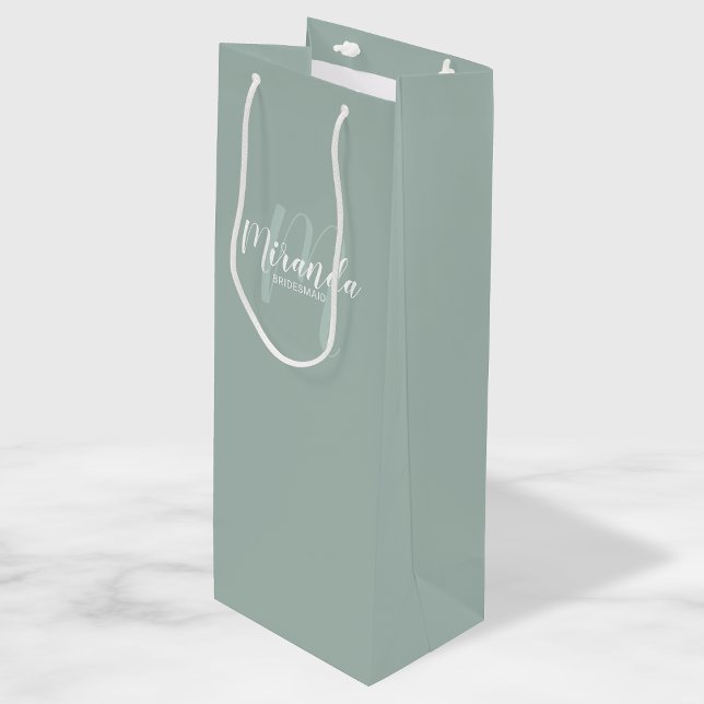 Sacola Para Vinho Damas de Honra com Letra Personalizada Moderna (Criador carregado)