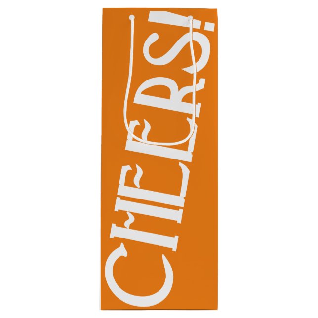 Sacola Para Vinho Deco de Arte Laranja de Saúde (Frente)