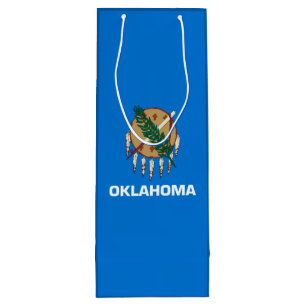 Sacola Para Vinho Decor Design de Sinalizador do Estado de Oklahoma