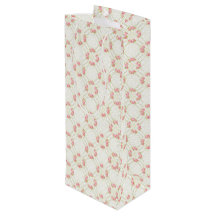 Delicate Gold Scrollwork & Pink Roses Floral