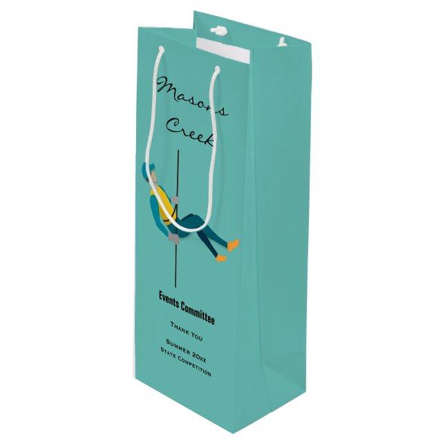 Sacola Para Vinho Descida de corda (Frente inclinada)