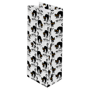 Sacola Para Vinho desenho de gato assustado