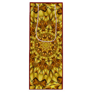 Sacola Para Vinho Design abstrato antigo do ouro Mandala - 63495