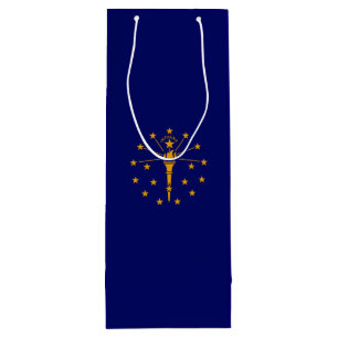 Sacola Para Vinho Design da bandeira do estado de Indiana