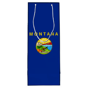 Sacola Para Vinho Design de bandeira do Estado de Montana