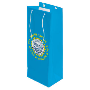 Sacola Para Vinho Design de Sinalizador do Estado da Dakota do Sul