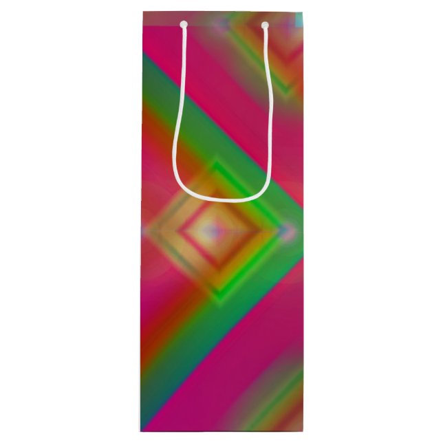 Sacola Para Vinho Design geométrico (Frente)