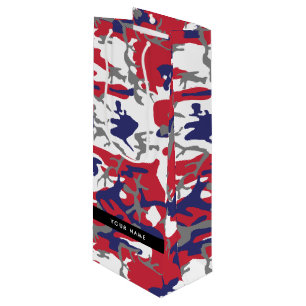 Sacola Para Vinho Dia da Independência Camuflagem Seu nome Personali