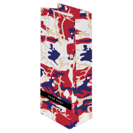 Sacola Para Vinho Dia da Independência Camuflagem Seu nome Personali