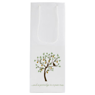 Sacola Para Vinho E um perdiz numa árvore