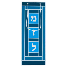 Sacola Para Vinho Elegante Blues Mazel Tov Wine Bag