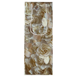Sacola Para Vinho Elegante Rosa Floral Padrão Petal