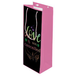 Sacola Para Vinho Elegante Te Ama Por Dia de os namorados