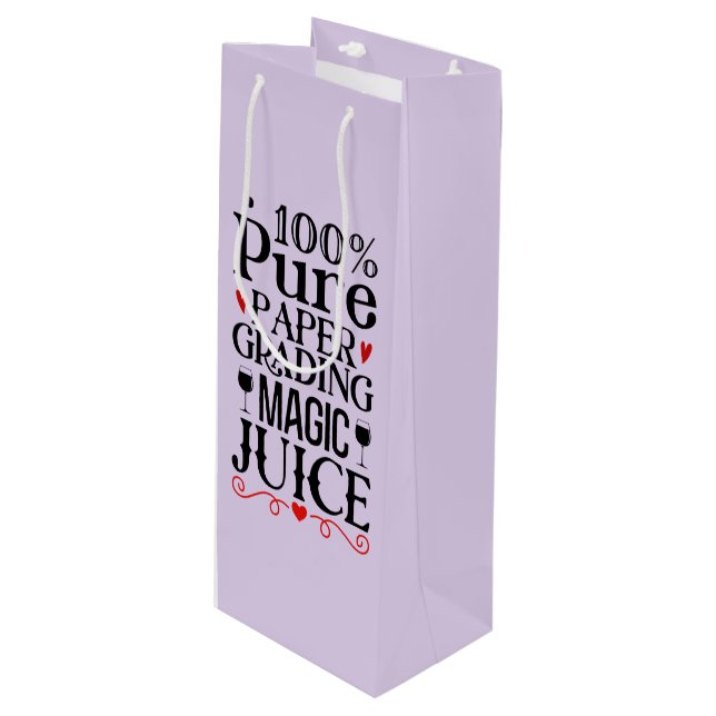 Sacola Para Vinho Engraçado Professores magia formando suco (Frente inclinada)
