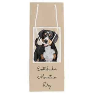 Sacola Para Vinho Entlebucher Mountain Dog Painting - Arte Original