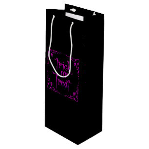 Sacola Para Vinho Envenenamento - Truque ou Tratamento Roxo