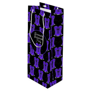 Sacola Para Vinho Espartilho Roxo Sedutor