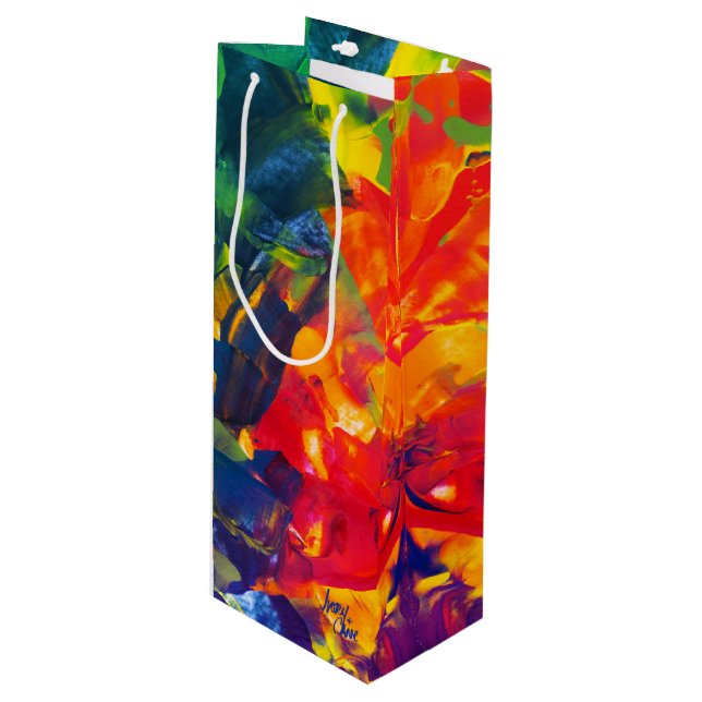 Sacola Para Vinho Espiral Psicodélico SPWW (Frente inclinada)