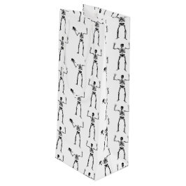 Sacola Para Vinho Esqueletos de Halloween, Doce ou Travessura, Buu