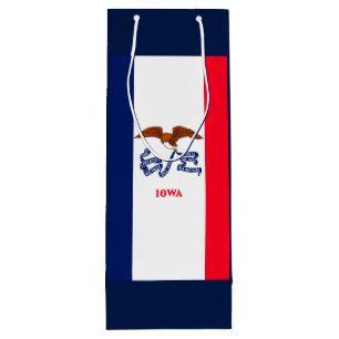 Sacola Para Vinho Estado de Iowa Flag Design