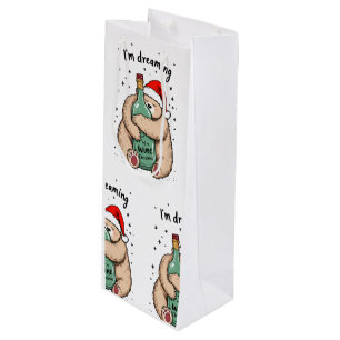 Sacola Para Vinho Estou sonhando com um Natal de vinho
