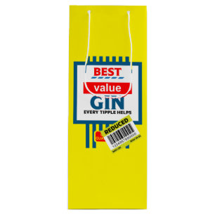 Sacola Para Vinho Etiqueta de Gin Novelty Natal