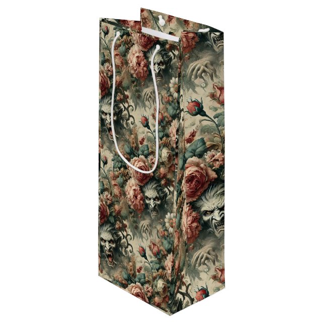 Sacola Para Vinho Eu Dei-Lhe Presas - Vitoriano Gótico (Frente inclinada)