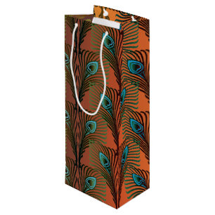 Sacola Para Vinho Excelente Gatsby Feather art deco design