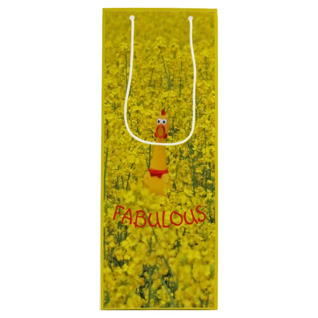 Sacola Para Vinho Fabulosa Saco de Presente de Frango! (Frente)