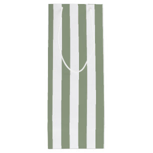 Sacola Para Vinho Faixa Verde e Branca