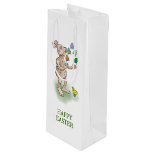 Sacola Para Vinho Fazendo malabarismo com Bunny da Páscoa