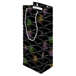 Sacola Para Vinho Feliz Aniversário do 70 Fireworks Gift Bag do Vinh