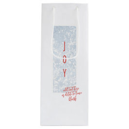 Sacola Para Vinho Feliz Feriado Vermelho Brilhante e Azul