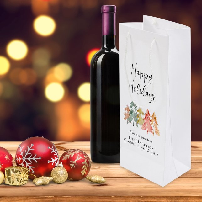 Sacola Para Vinho Feliz Natal Empresarial (Criador carregado)