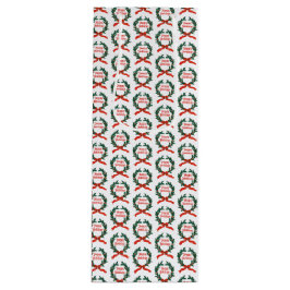 Sacola Para Vinho Feliz Natal Vintage Holly Wreath