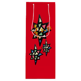 Sacola Para Vinho Feliz Xmas Stars Cust. Vinho