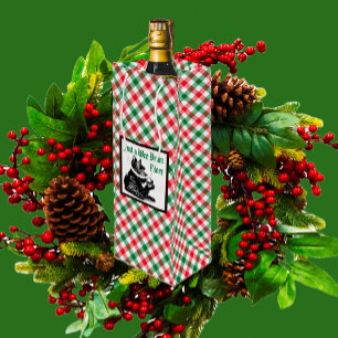 Sacola Para Vinho Feriado Personalizado Terrier Escocês